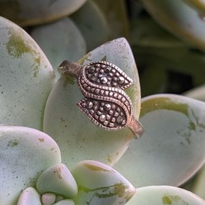 Marcasite silver ring size 6